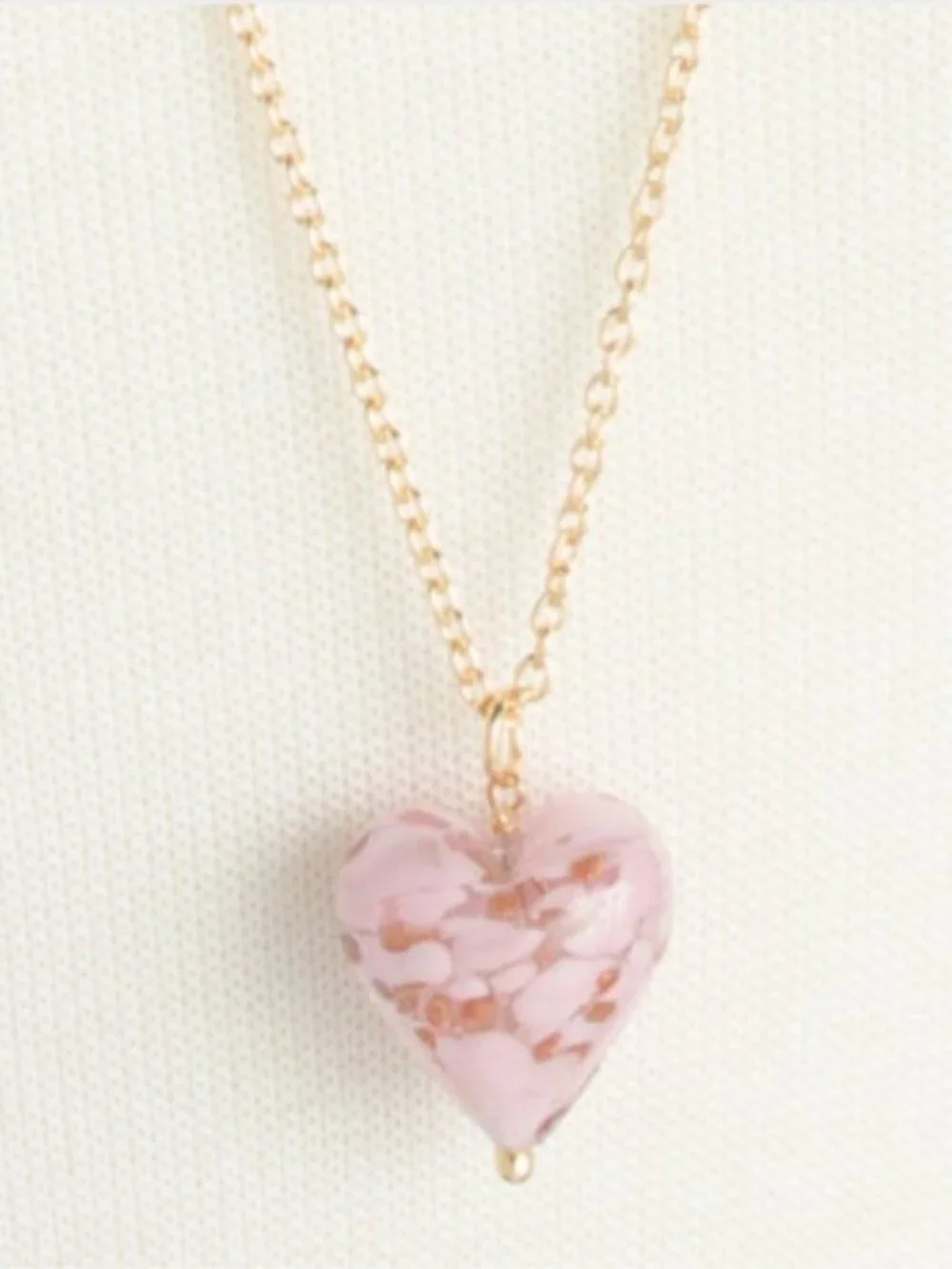 MIA FIORE Made In Italy 18kt Gold Plated Murano Heart Long Necklace